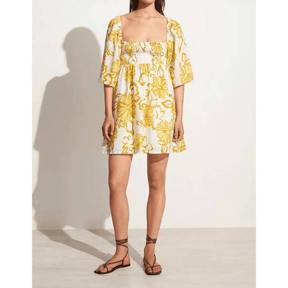 NEW FAITHFULL THE BRAND dallia mini dress in cagliari floral print - Picture 1 of 1